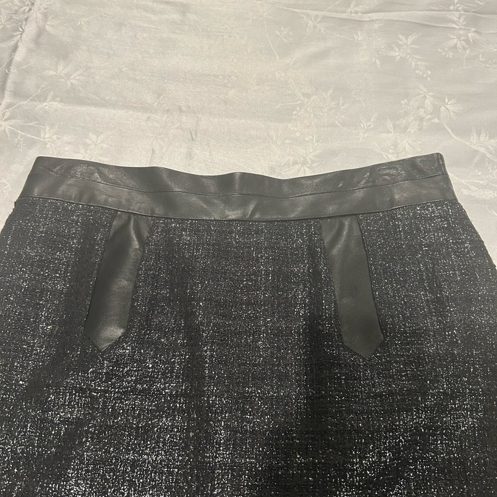 NWT Milly coated leather skirt